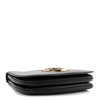 Gucci Roxy Calfskin Web Medium Studded Blondie Shoulder Flap Bag Black 4 of 10