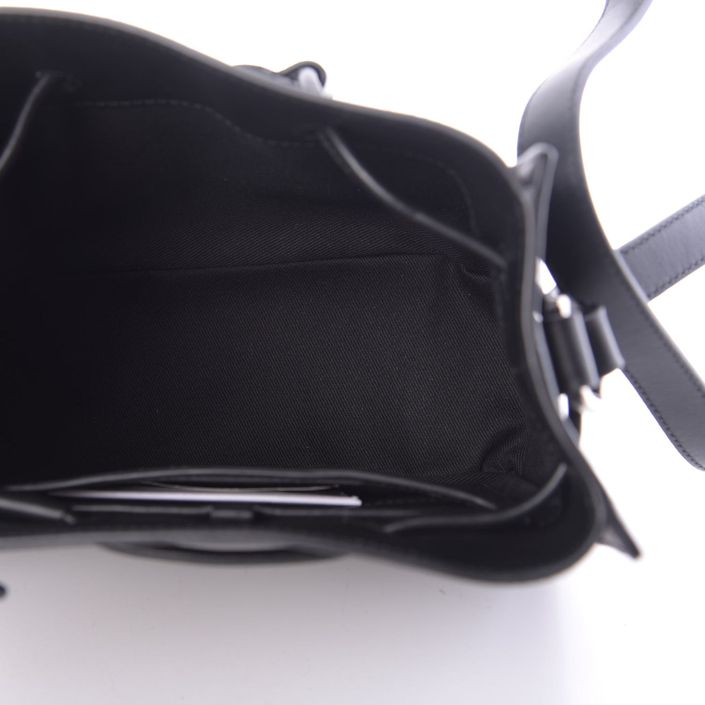 Smooth Calfskin Mini Soleil Bucket Bag Black