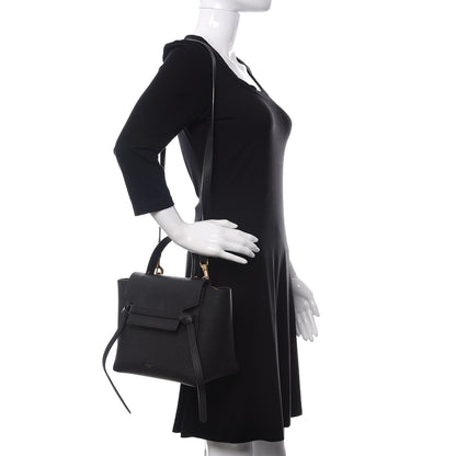 Celine Grained Calfskin Micro Belt Bag Black 2 of 14