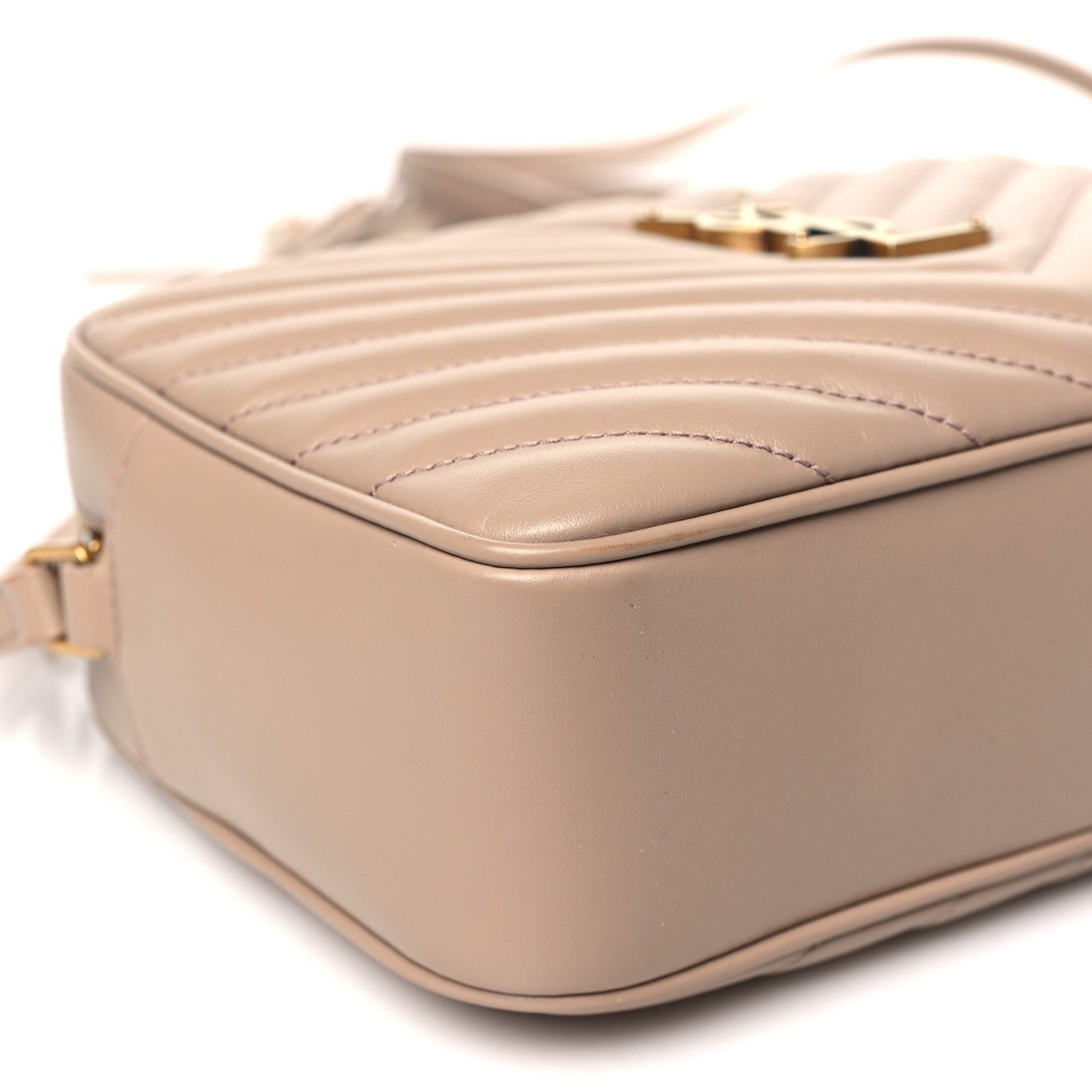 Saint Laurent Calfskin Matelasse Monogram Lou Camera Bag Rosy Sand 8 of 10