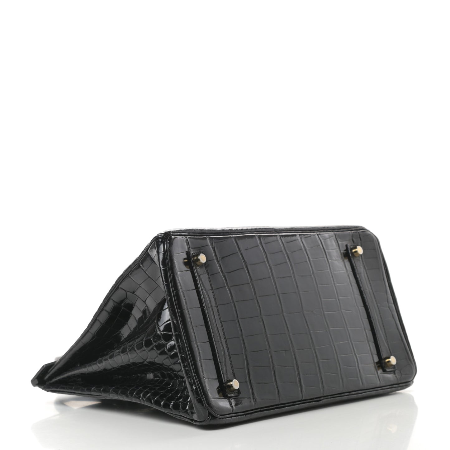 Shiny Porosus Crocodile Birkin 35 Black