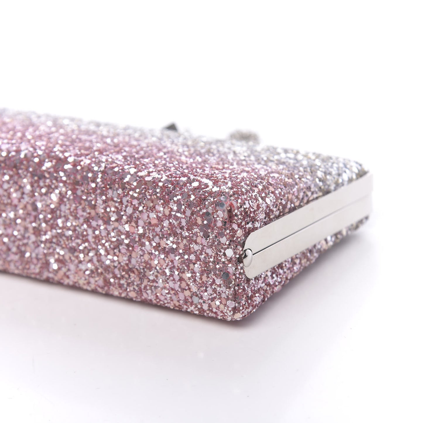 Coarse Glitter Celeste Clutch Pink Silver