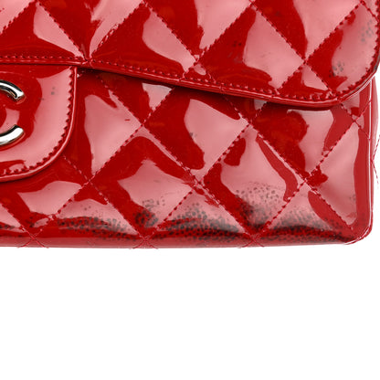 Chanel Patent Quilted Jumbo Single Flap Red 18 of 18