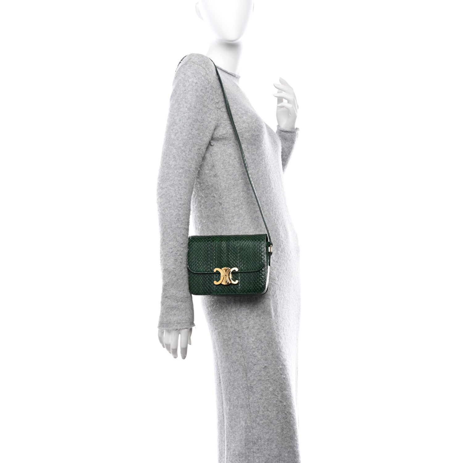 Celine Watersnake Teen Triomphe Green 2 of 14