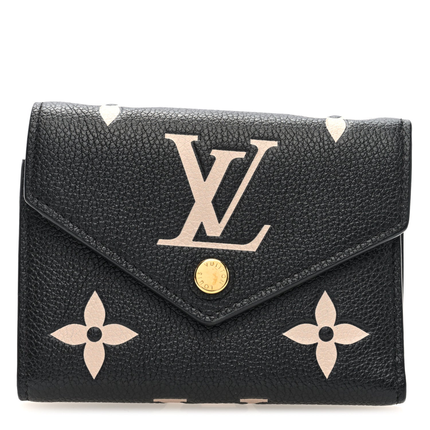 Louis Vuitton Empreinte Monogram Giant Victorine Wallet Black Beige 1 of 7