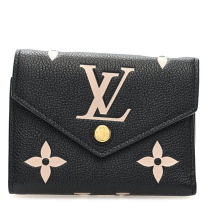 Louis Vuitton Empreinte Monogram Giant Victorine Wallet Black Beige 1 of 7