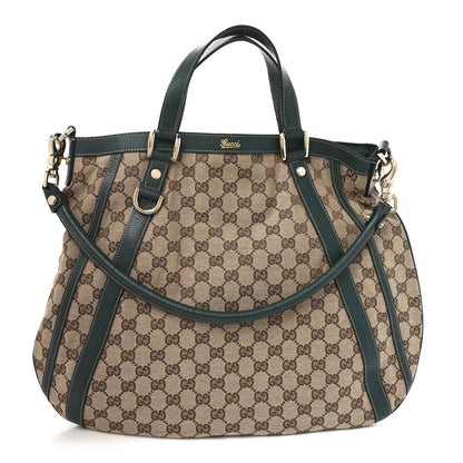 Gucci Monogram Medium Abbey Convertible Tote Green 1 of 10