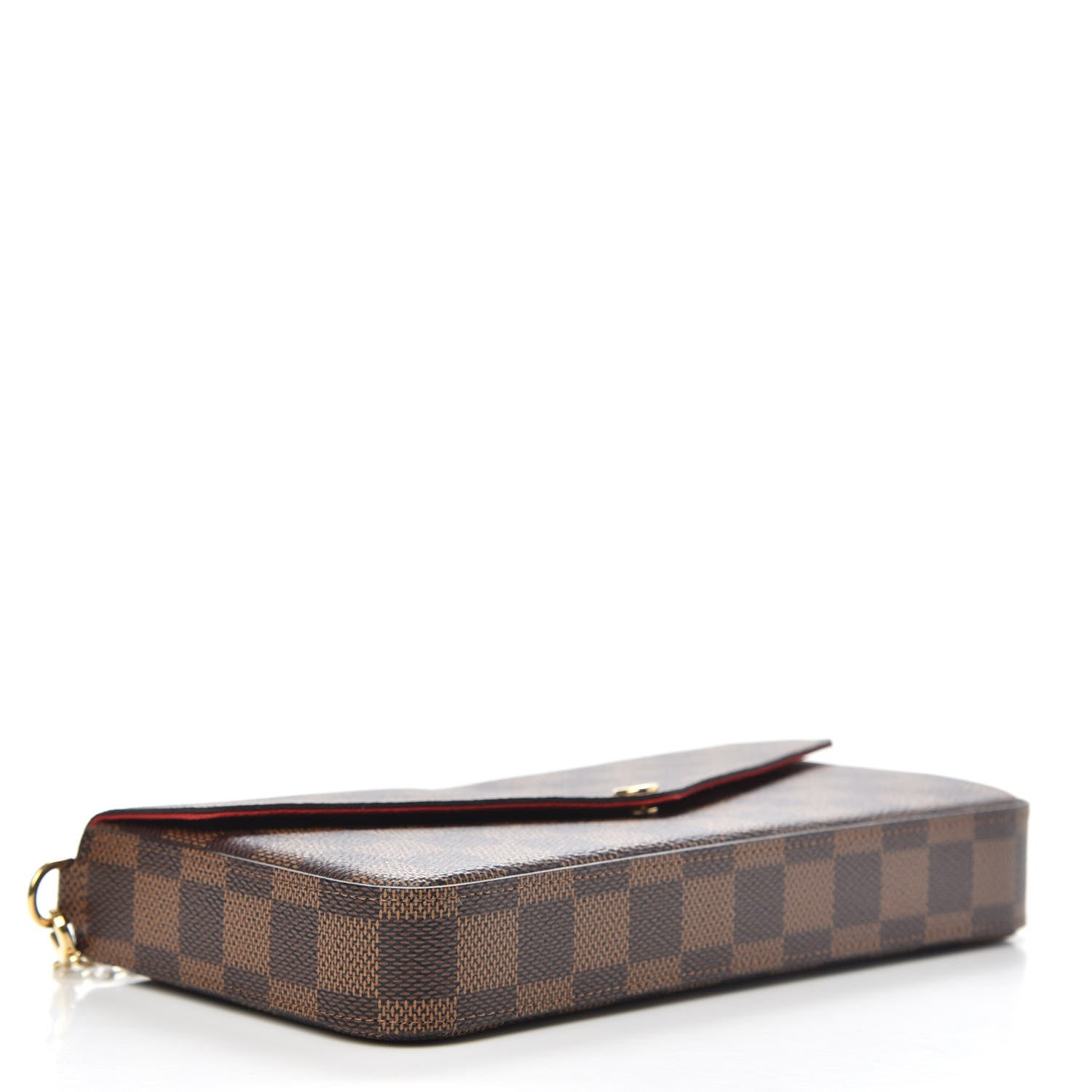 Louis Vuitton Damier Ebene Pochette Felicie Chain Wallet 5 of 9