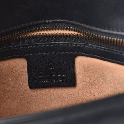 Gucci Calfskin Matelasse Small GG Marmont Shoulder Bag Black 6 of 14