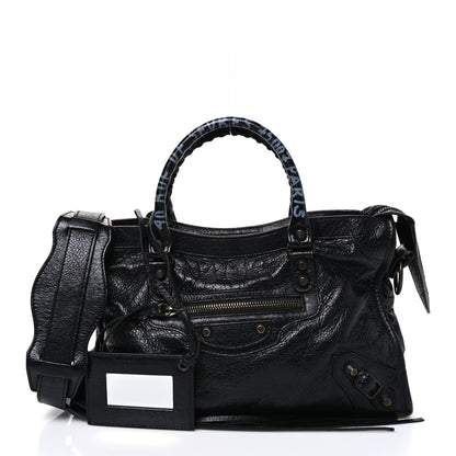 Balenciaga Agneau Classic Hardware Graffiti Handles S City Black 3 of 12