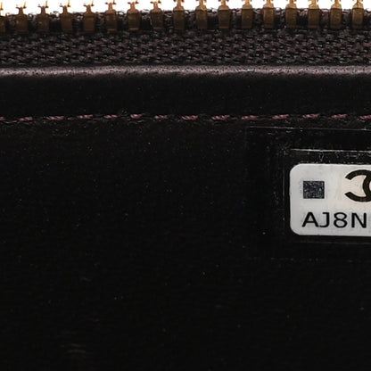 Chanel Iridescent Lambskin Quilted Mini Top Handle Vanity Case With Chain Burgundy 7 of 11