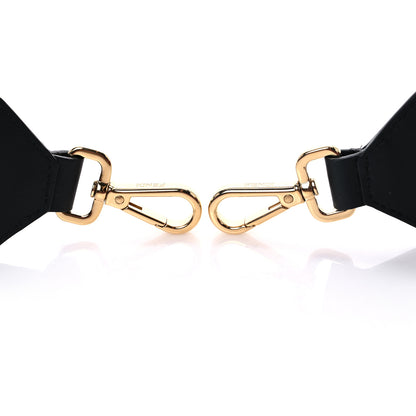 Fendi Cannete Ribbon Poly Vitello Century Logo Adjustable Strap You Lollipop Limon Black 5 of 5