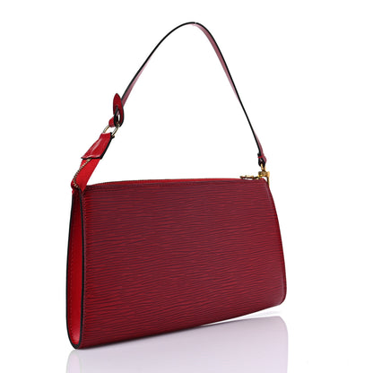 Louis Vuitton Epi Pochette Accessories 24 Castillan Red 3 of 8
