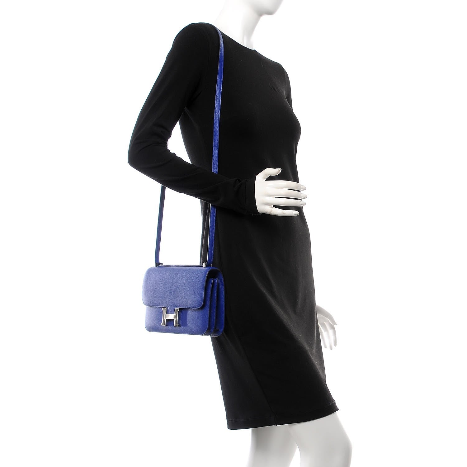 Hermes Epsom Constance Elan 25 Bleu Electrique 2 of 18