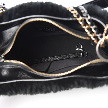 Chanel Shearling Small Gabrielle Hobo Black 4 of 9