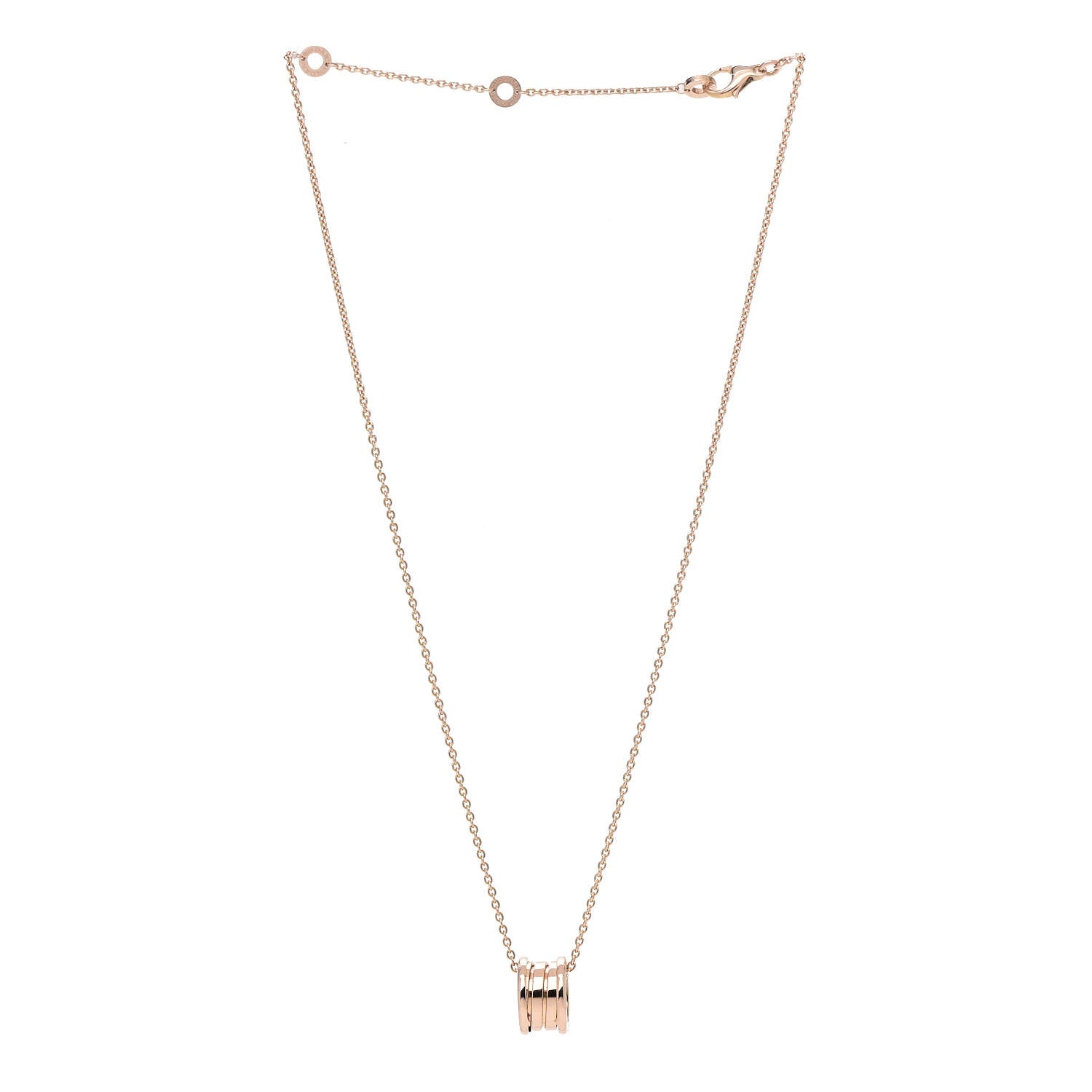 Bulgari 18K Rose Gold B.Zero1 Pendant Necklace 3 of 7