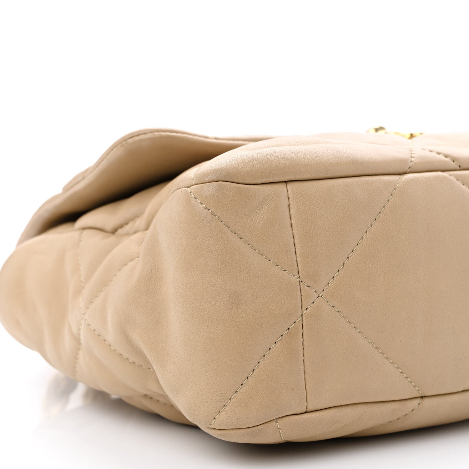 Chanel Lambskin Quilted Large Chanel 19 Flap Dark Beige 9 of 12