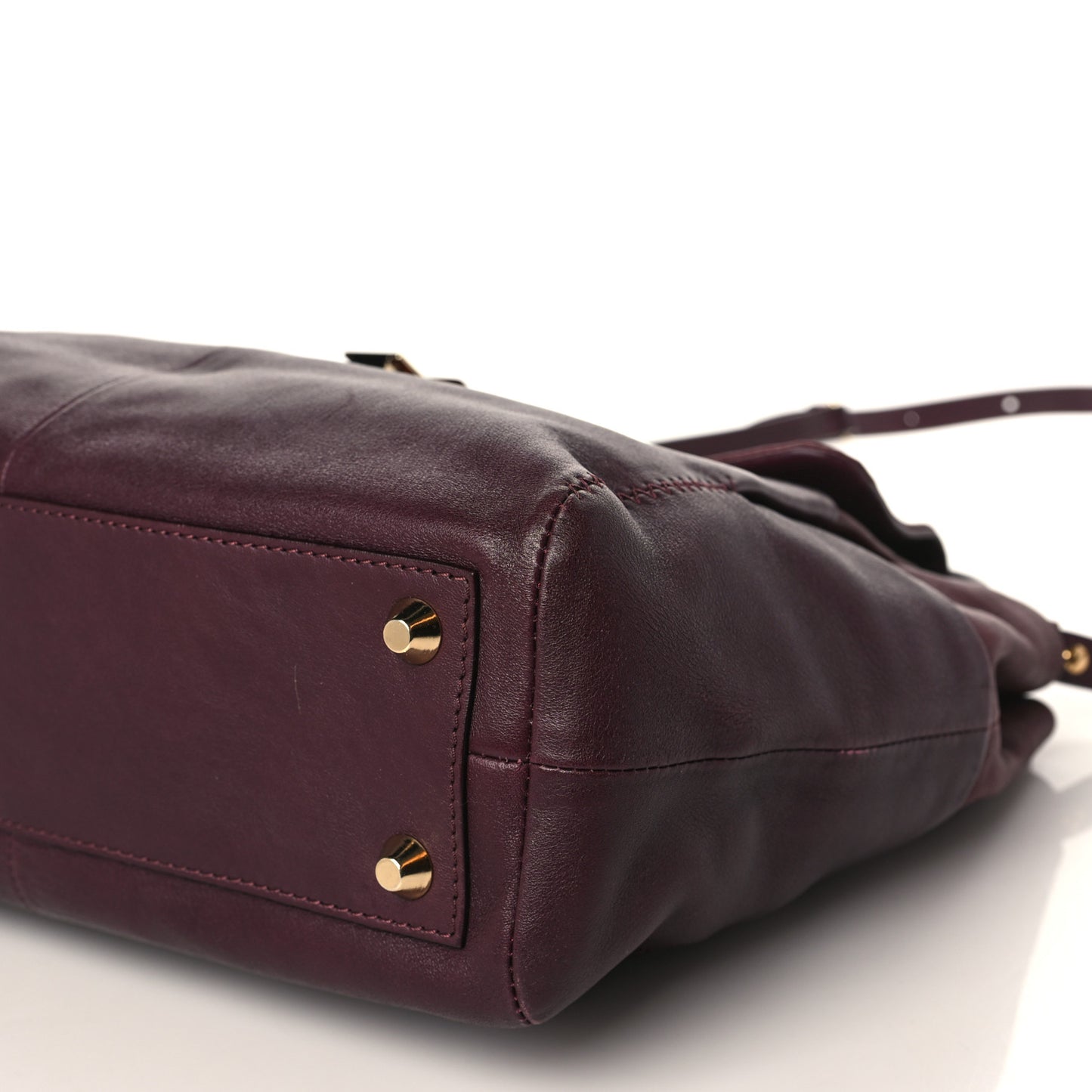 Goatskin Medium Double Carry Burgundy Aubergine