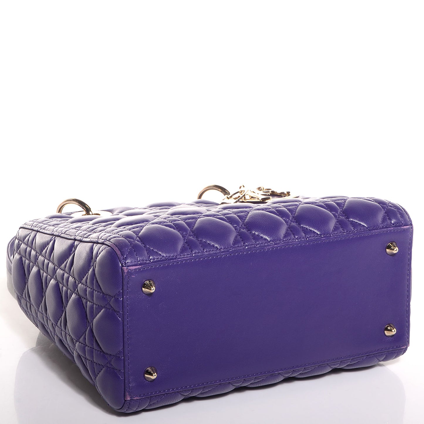 Lambskin Cannage Medium Lady Dior Purple