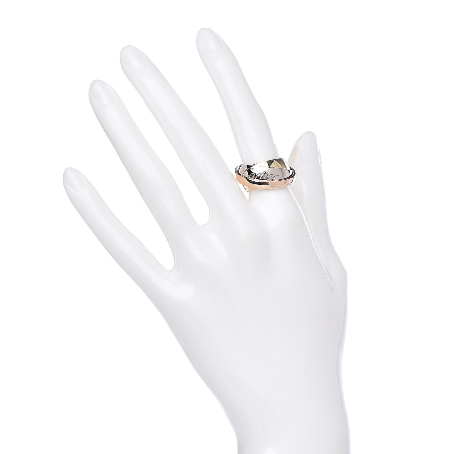 18K Pink Yellow White Trinity Must Essence Ring 51 5.75