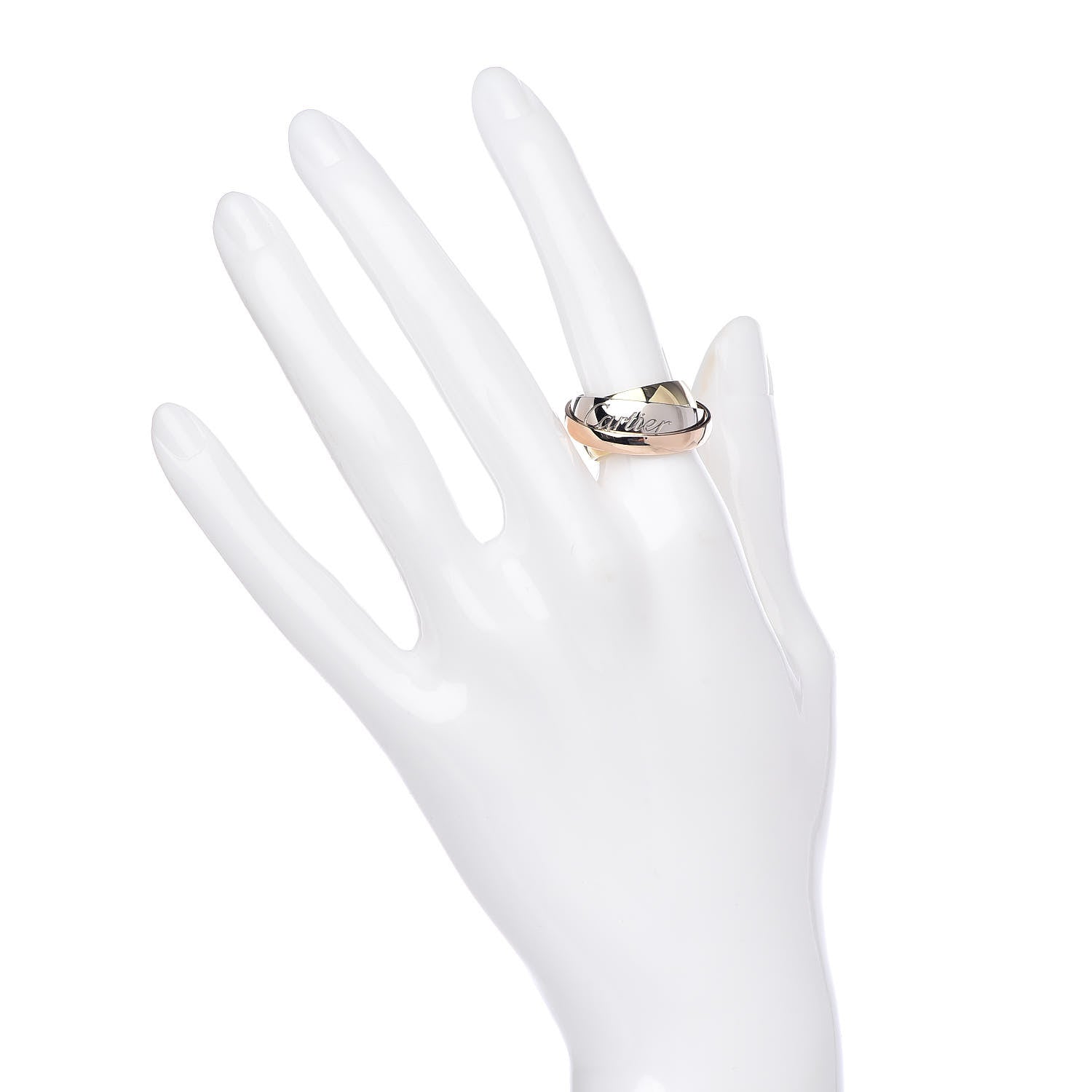 Cartier 18K Pink Yellow White Trinity Must Essence Ring 51 5.75 2 of 4