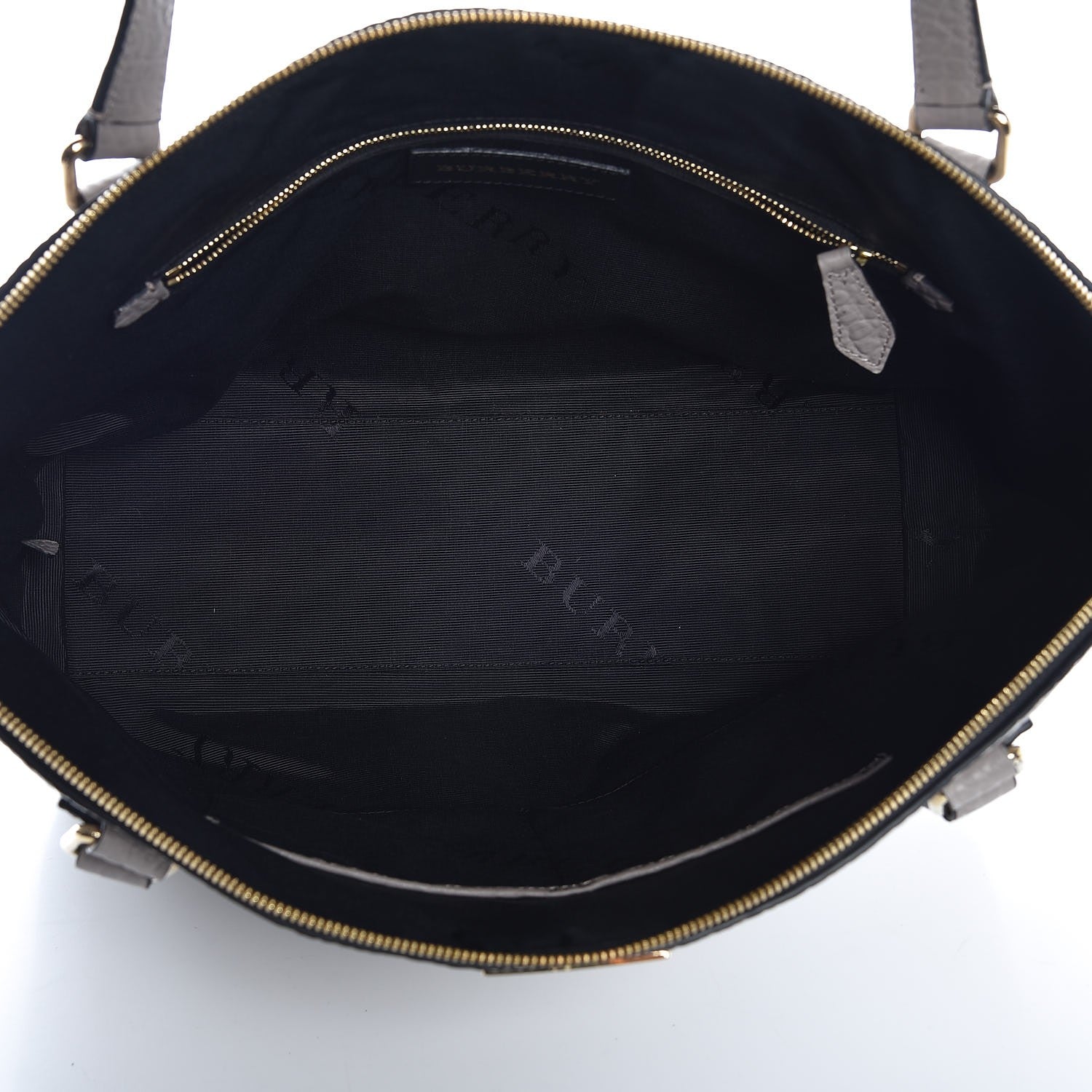 Burberry Signature Grain Calfskin Medium Welburn Tote Pale Grey 5 of 10
