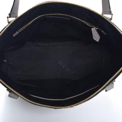 Burberry Signature Grain Calfskin Medium Welburn Tote Pale Grey 5 of 10