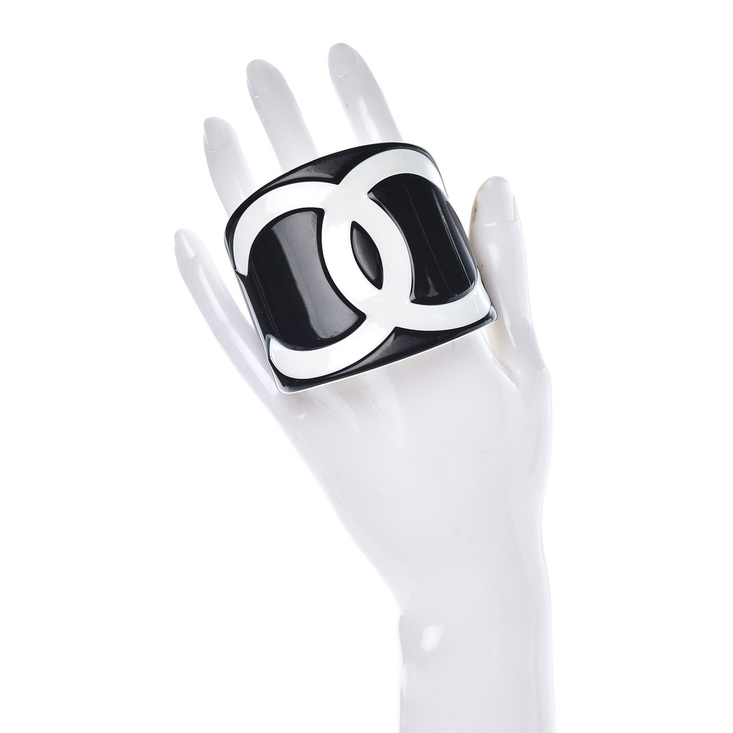 Resin CC Wide Cuff Black White