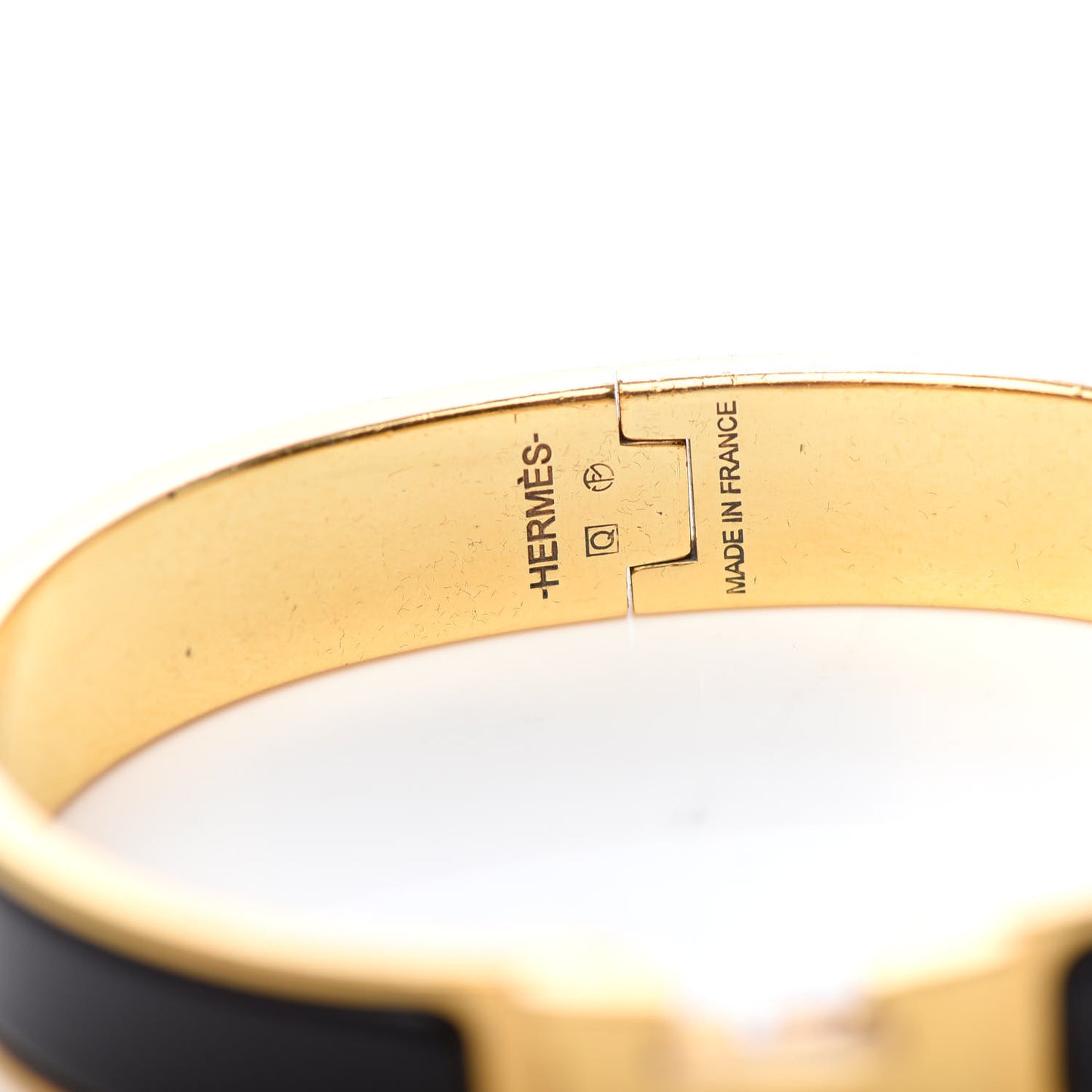 Enamel Narrow Clic Clac H Bracelet GM Black