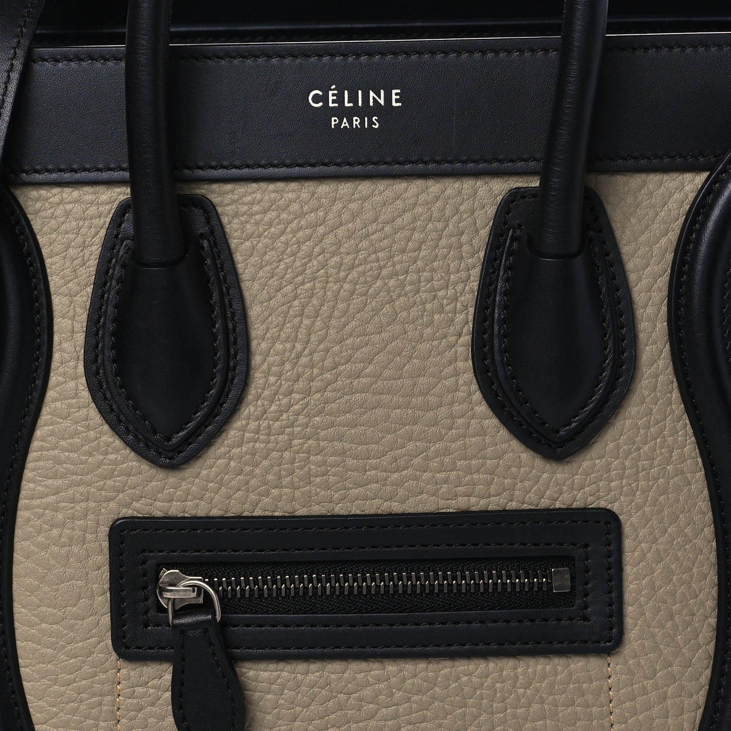 Drummed Calfskin Nano Tri-Color Luggage Antarctic