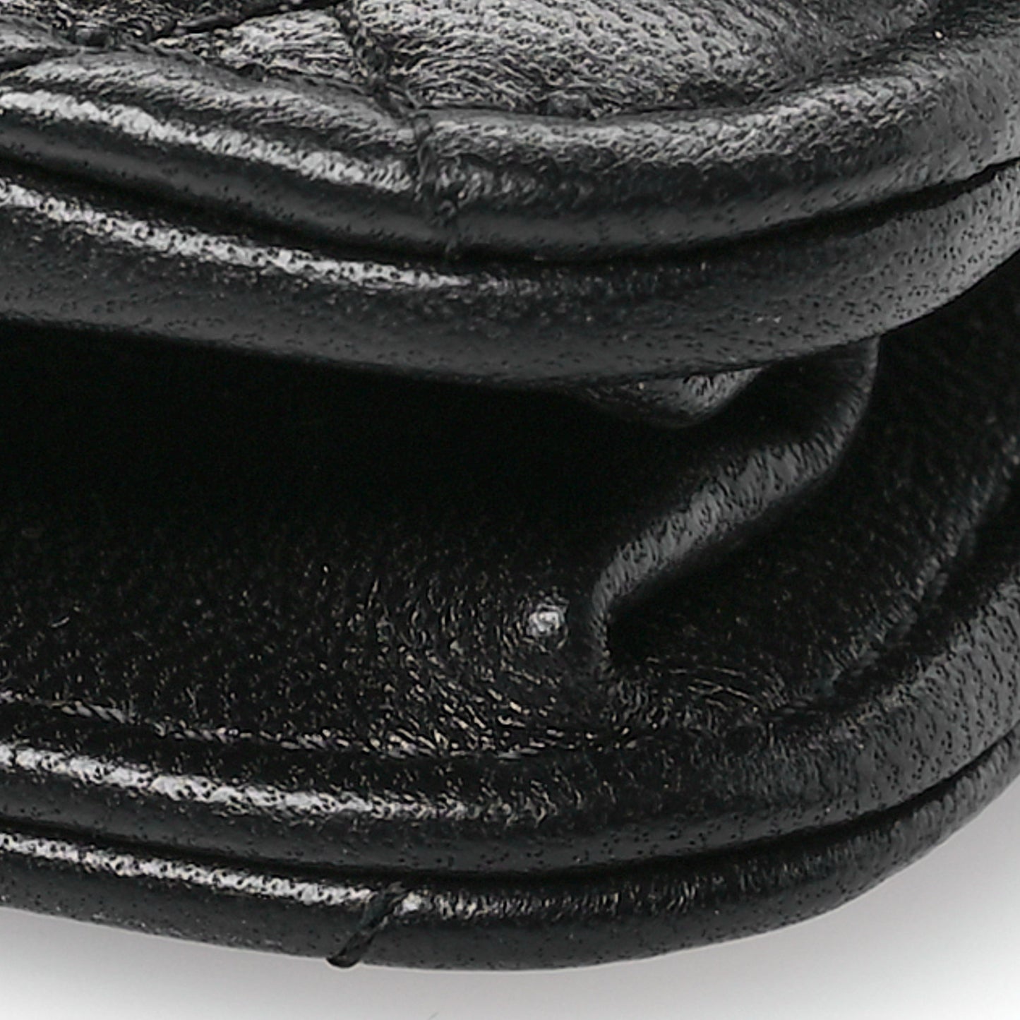Lambskin Quilted Trendy CC Wallet On Chain WOC So Black