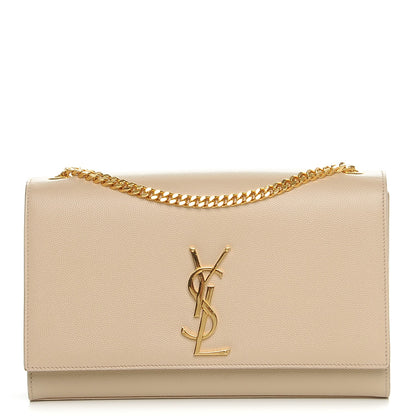 Saint Laurent Grain De Poudre Medium Monogram Kate Satchel Nude Powder 1 of 8
