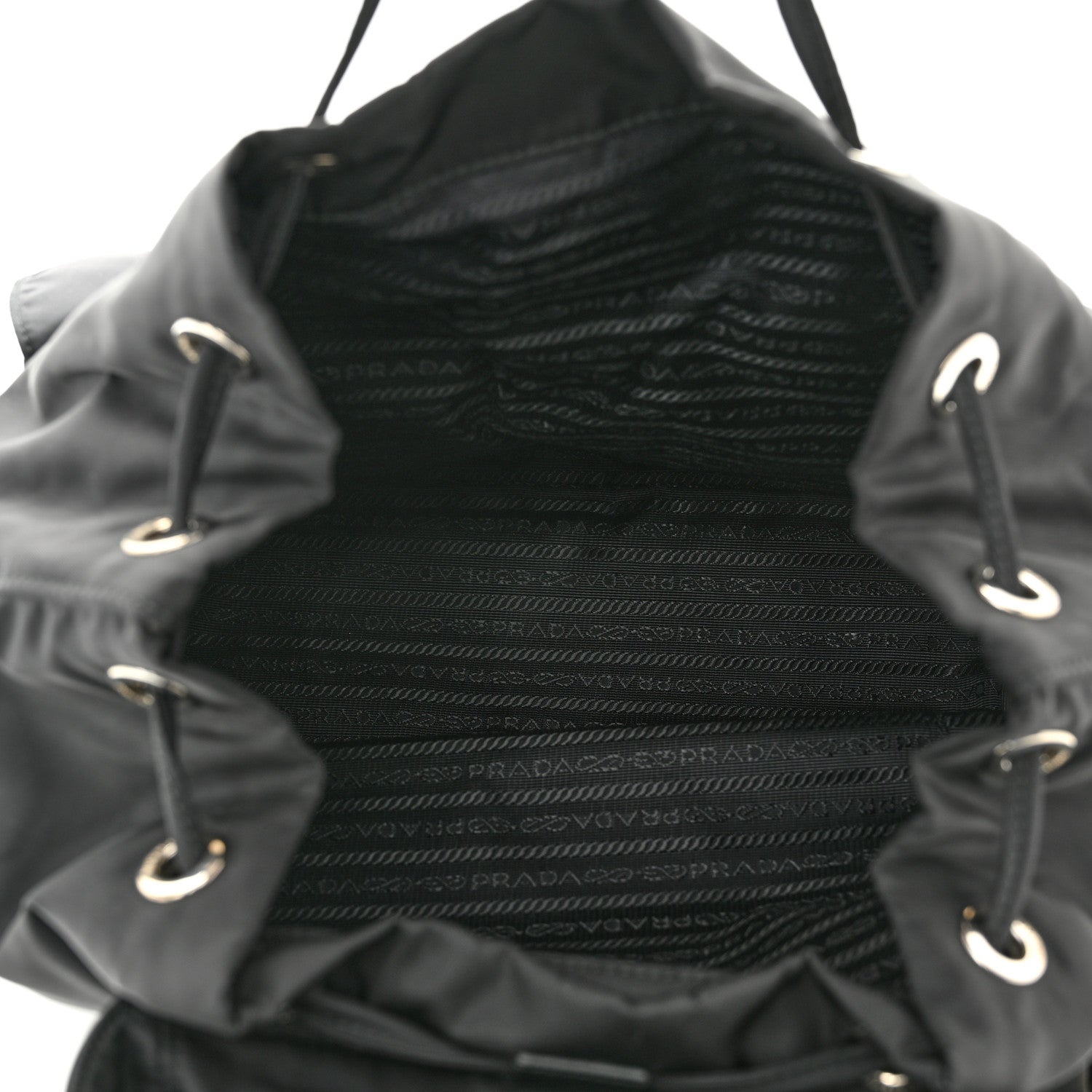 Prada Tessuto Nylon Saffiano Medium Backpack Black 6 of 10