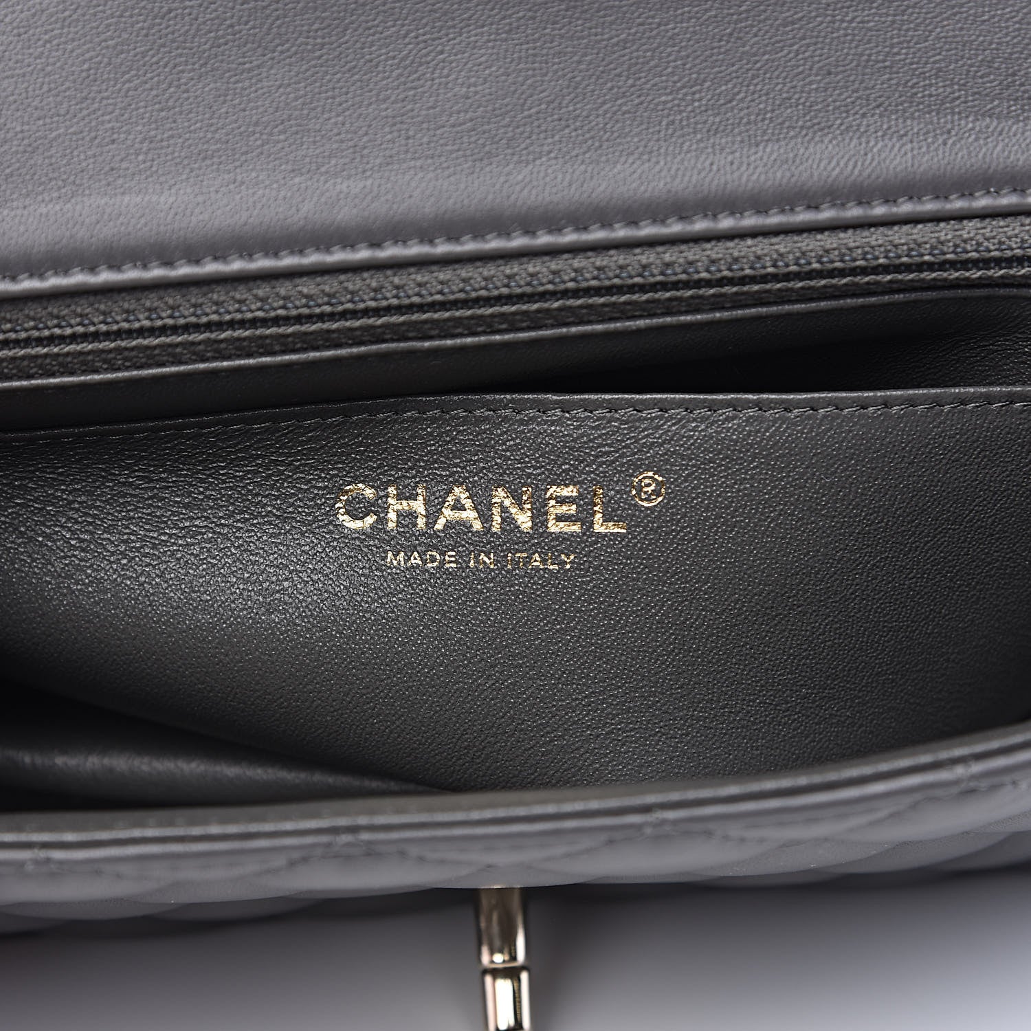 Chanel Lambskin Quilted Mini Rectangular Flap Grey 6 of 11