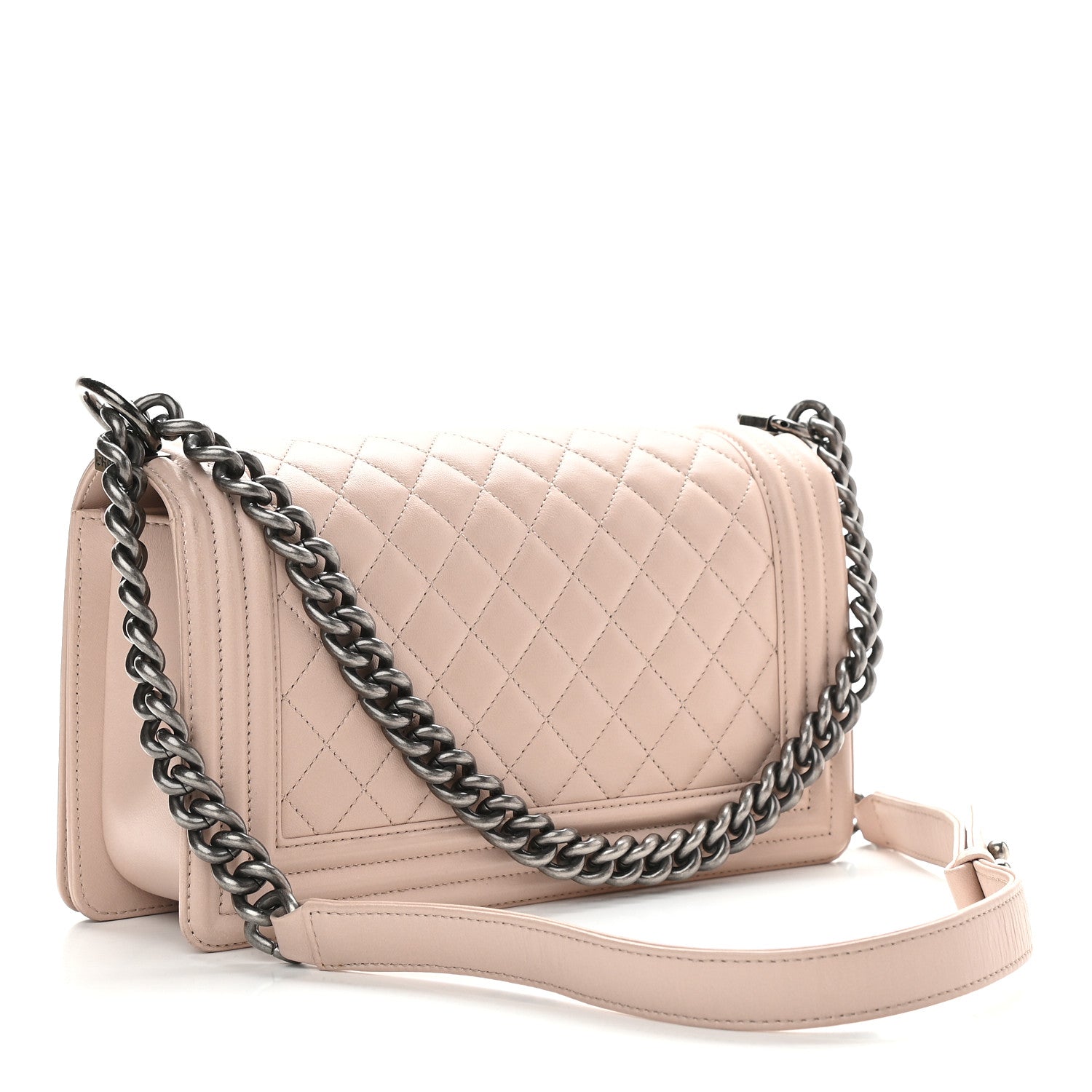 Chanel Lambskin Quilted Medium Boy Flap Light Pink 2 of 8