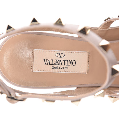 Valentino Garavani Patent Nappa Rockstud Ankle Strap 100mm Pumps 37 Orange Poudre 5 of 8