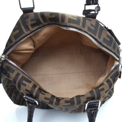 Fendi Zucca Cuoio Romano Selleria Medium Boston Tobacco Moro 5 of 8