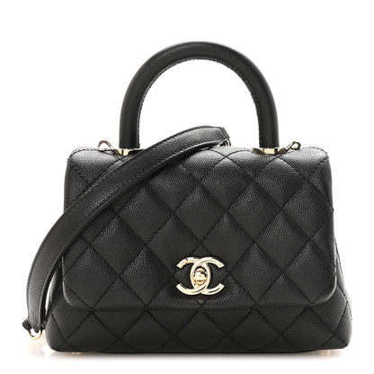Chanel Caviar Quilted Extra Mini Coco Handle Flap Black 1 of 10