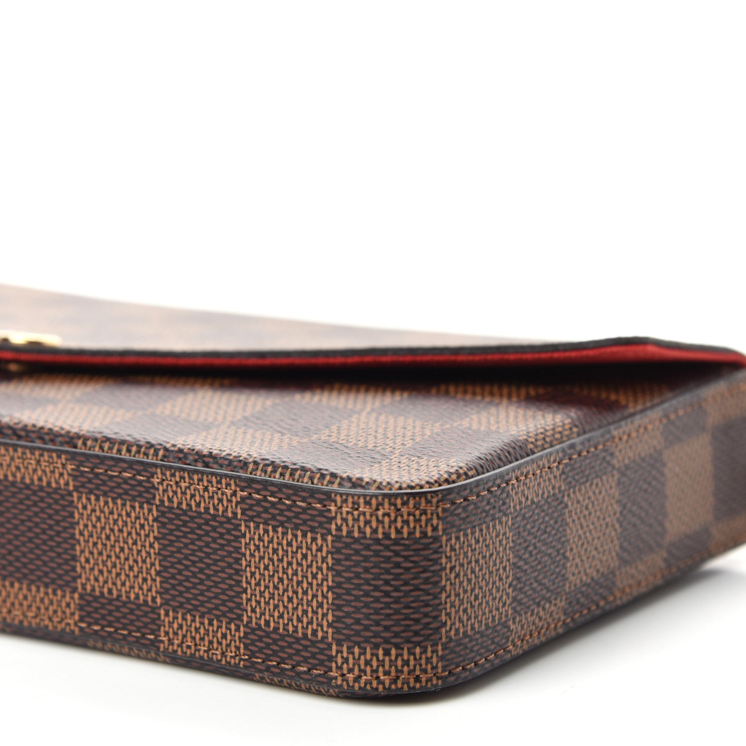 Louis Vuitton Damier Ebene Pochette Felicie Chain Wallet 9 of 10