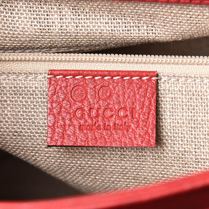 Gucci Dollar Calfskin Interlocking G Top Handle Shoulder Bag Red 8 of 10