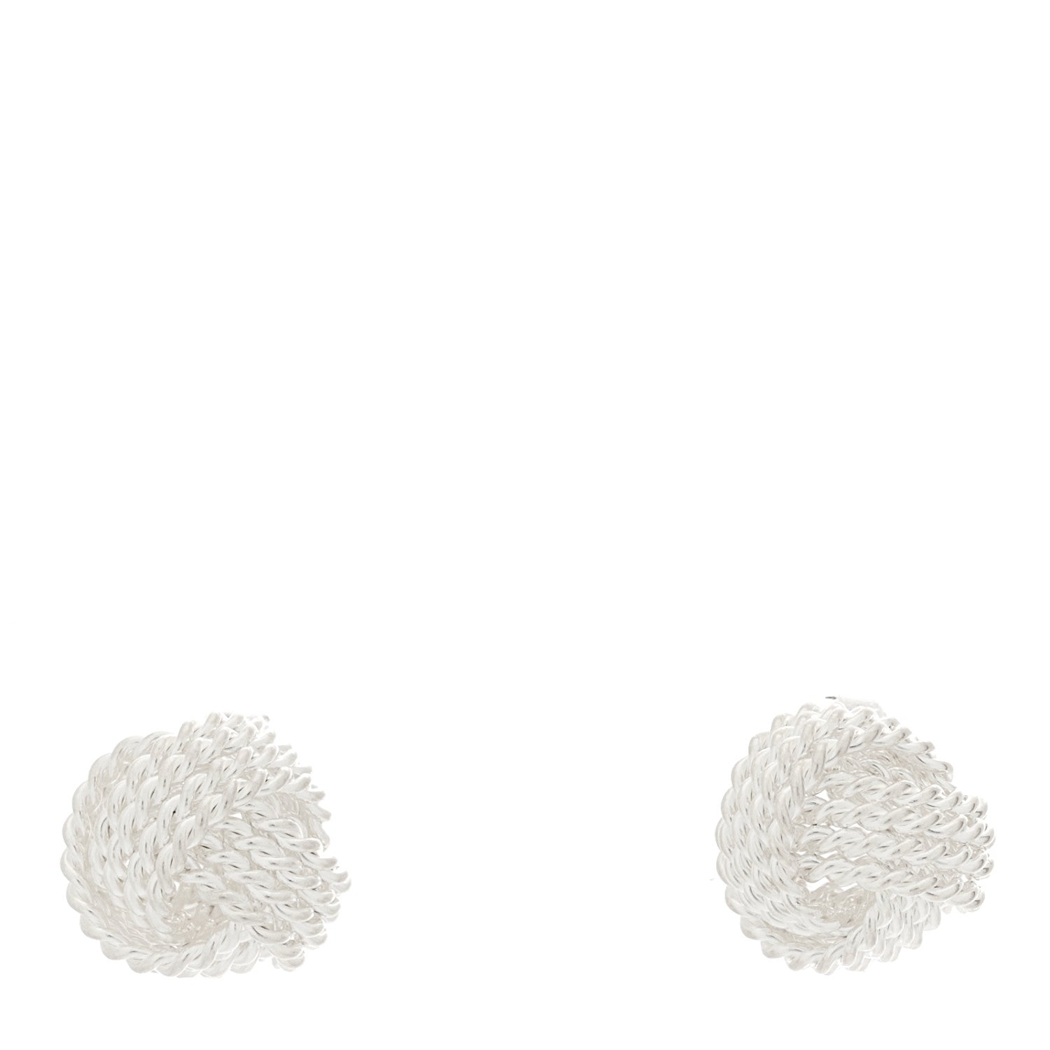 Tiffany Sterling Silver Twist Knot Earrings 1 of 3