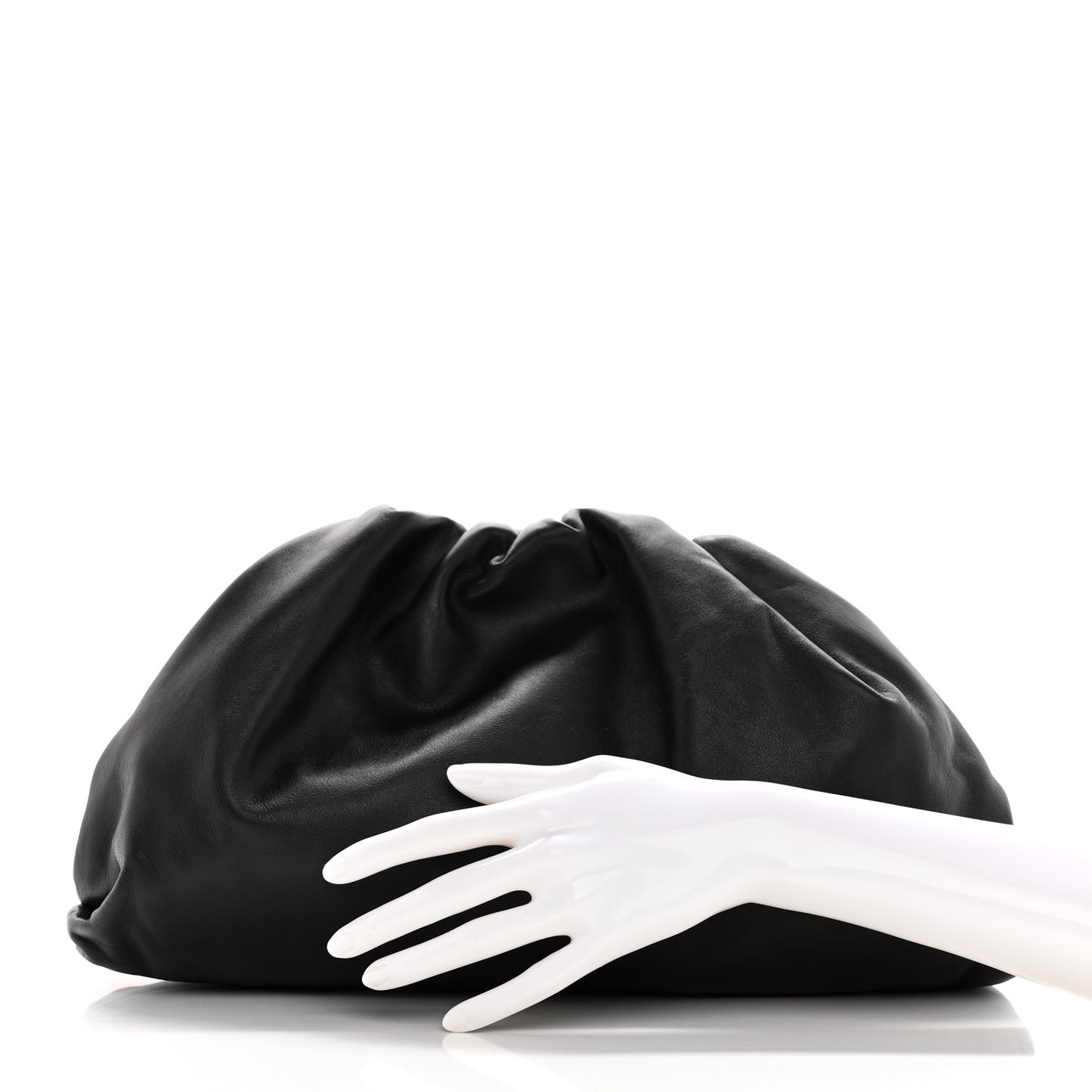 Smooth Butter Calf The Pouch Oversized Clutch Black