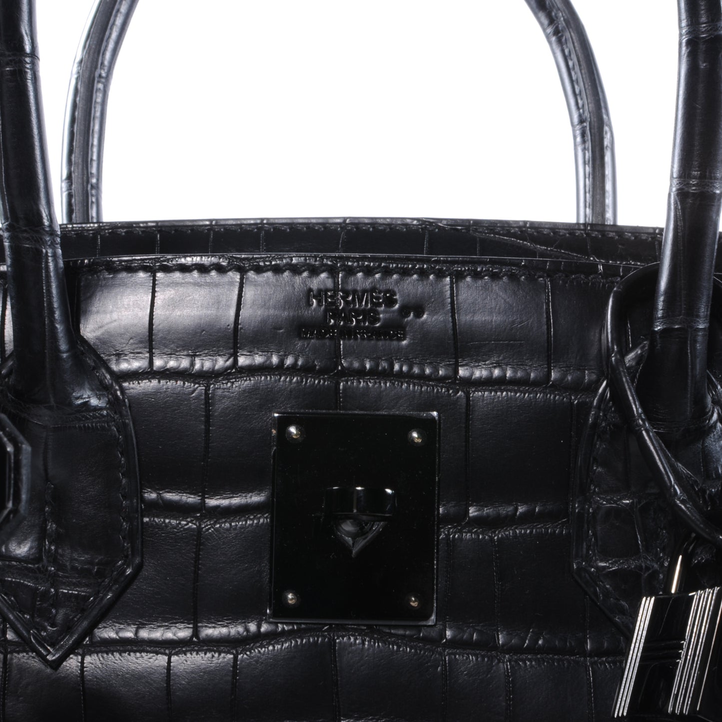 Matte Niloticus Crocodile Birkin 30 SO BLACK