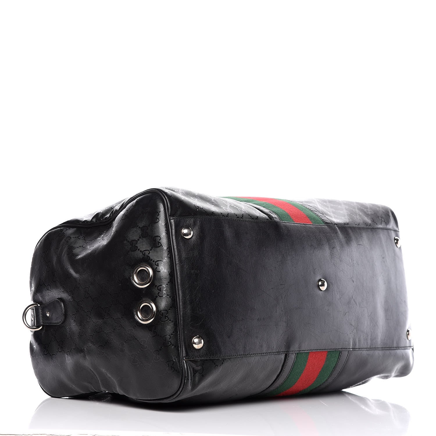 Gucci Imprime Monogram Web Carry On Duffle Bag Black 4 of 19
