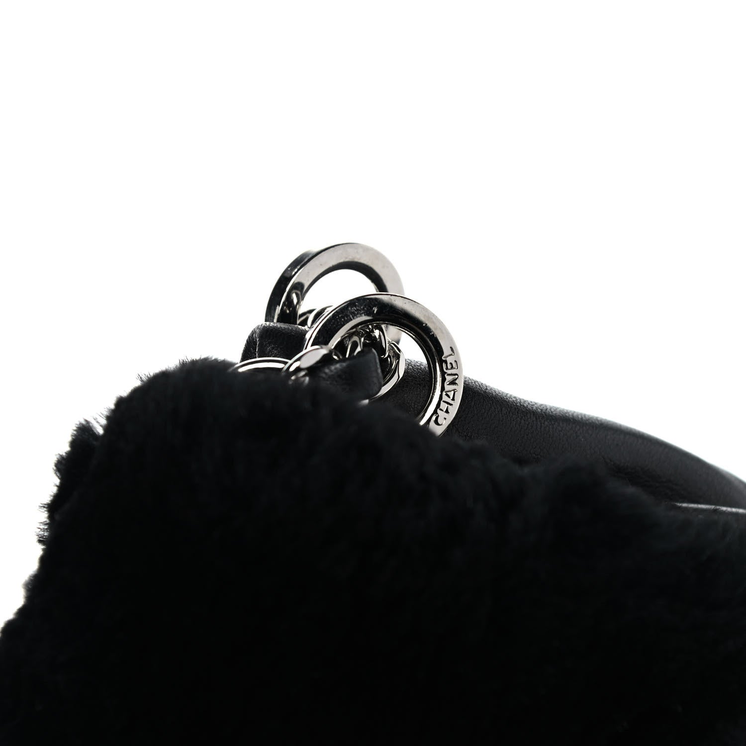 Chanel Rabbit Fur Flap Black 9 of 13