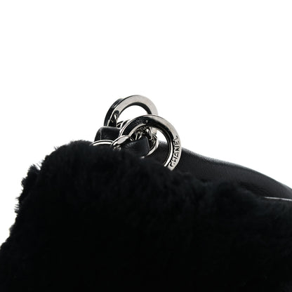 Chanel Rabbit Fur Flap Black 9 of 13