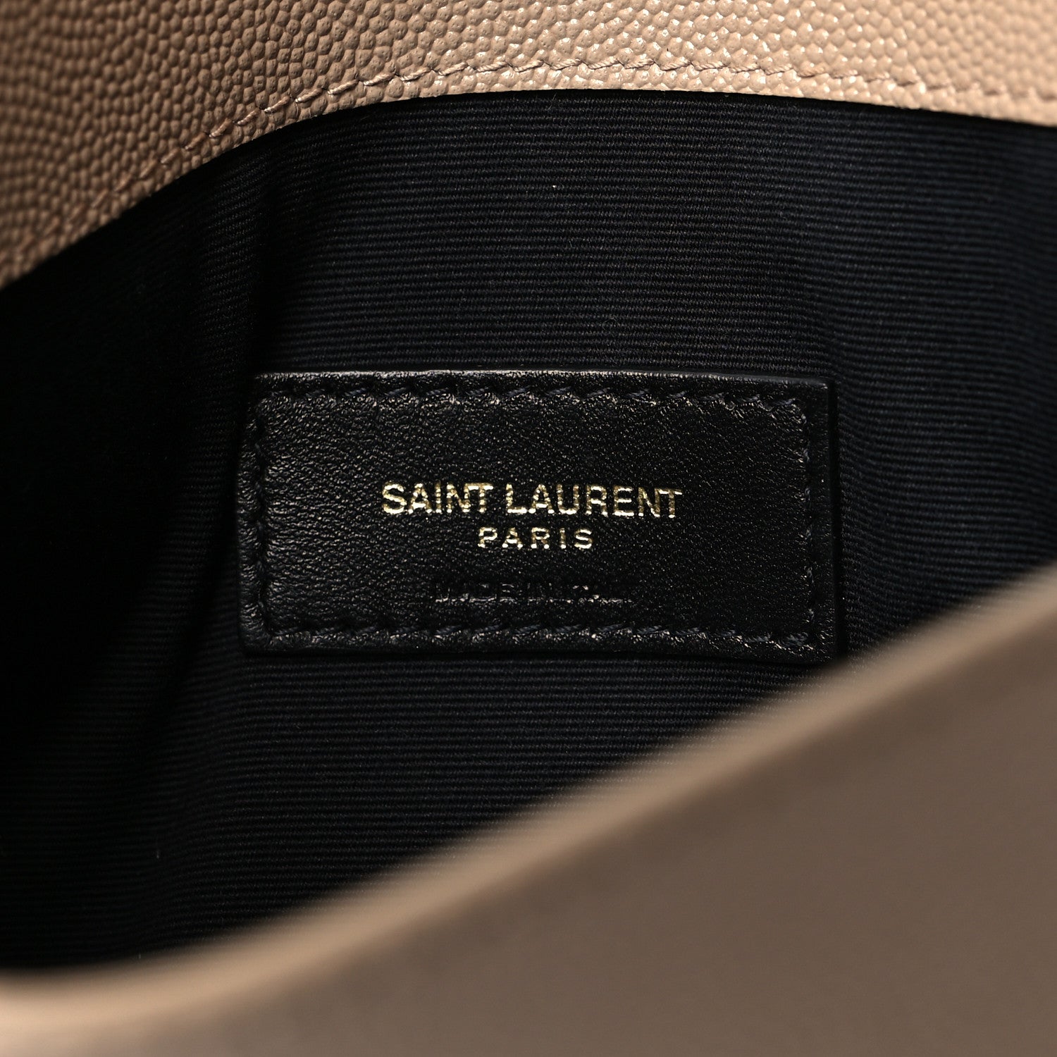 Saint Laurent Grain De Poudre Uptown Pouch Dark Beige 6 of 11