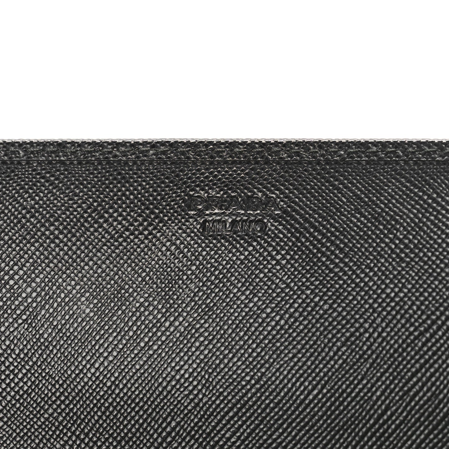 Saffiano Metal Oro Chain Wallet Black