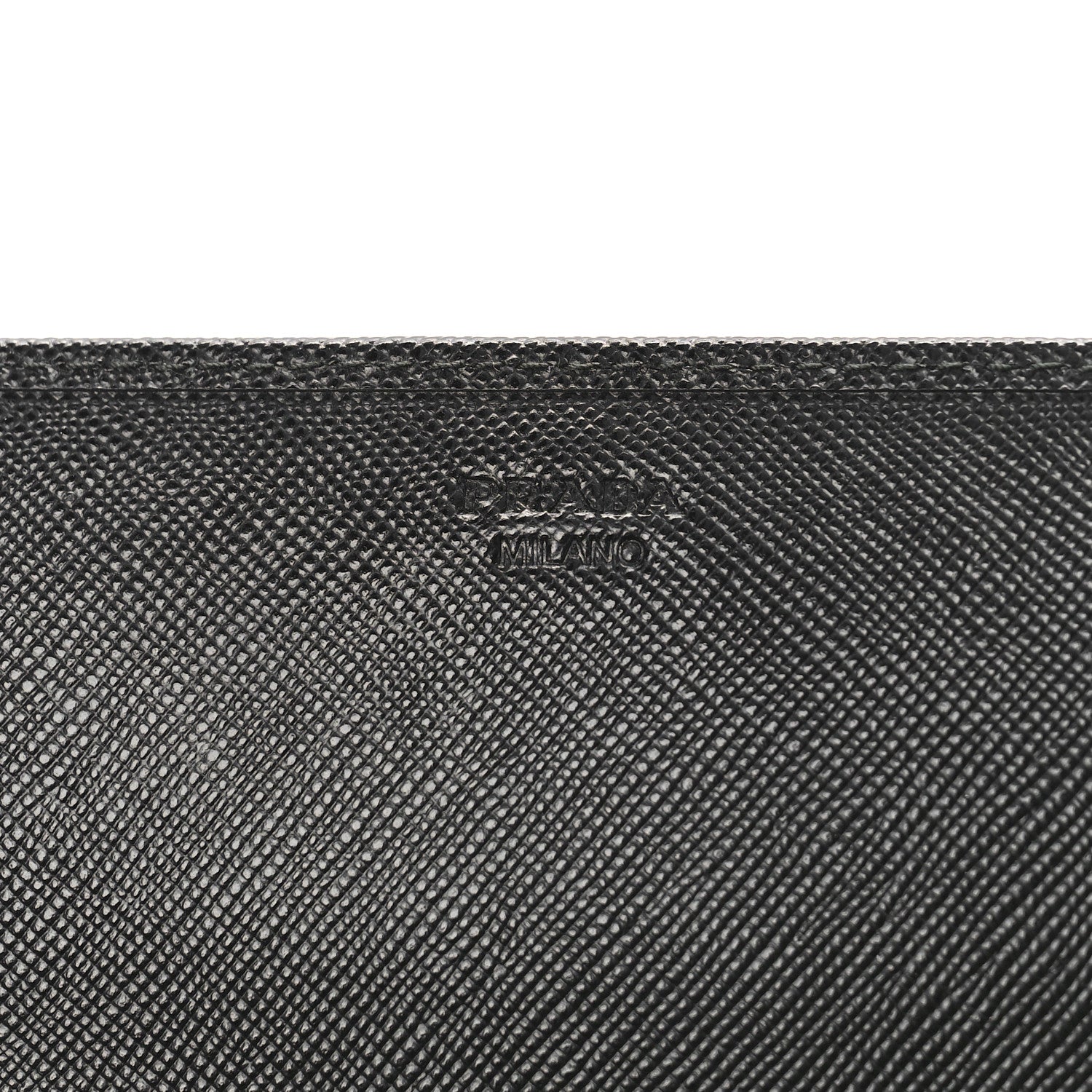 Prada Saffiano Metal Oro Chain Wallet Black 6 of 10