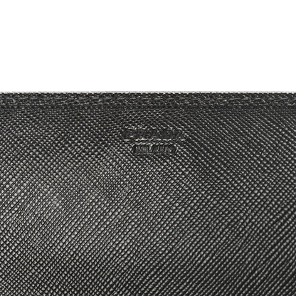 Prada Saffiano Metal Oro Chain Wallet Black 6 of 10